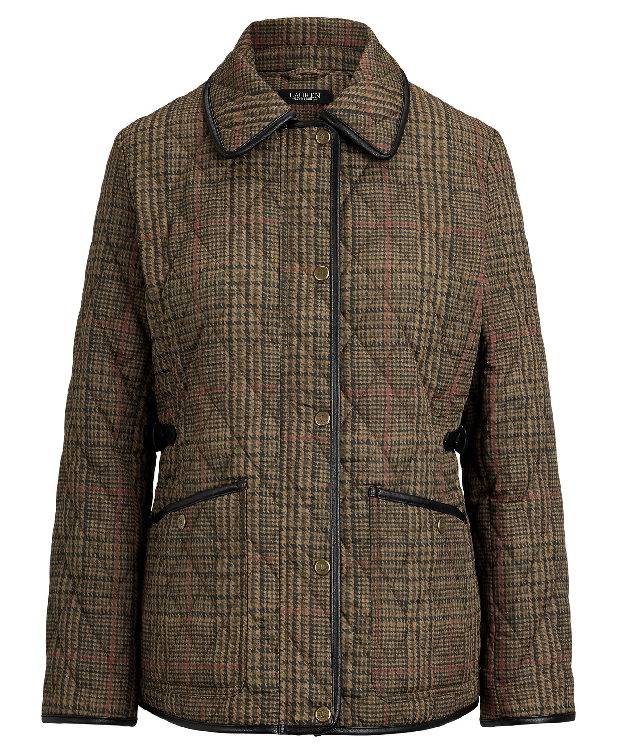Lauren Ralph Lauren Petite Quilted Velboa-Lined Jacket, Created for Macy's - Grand Loden Plaid