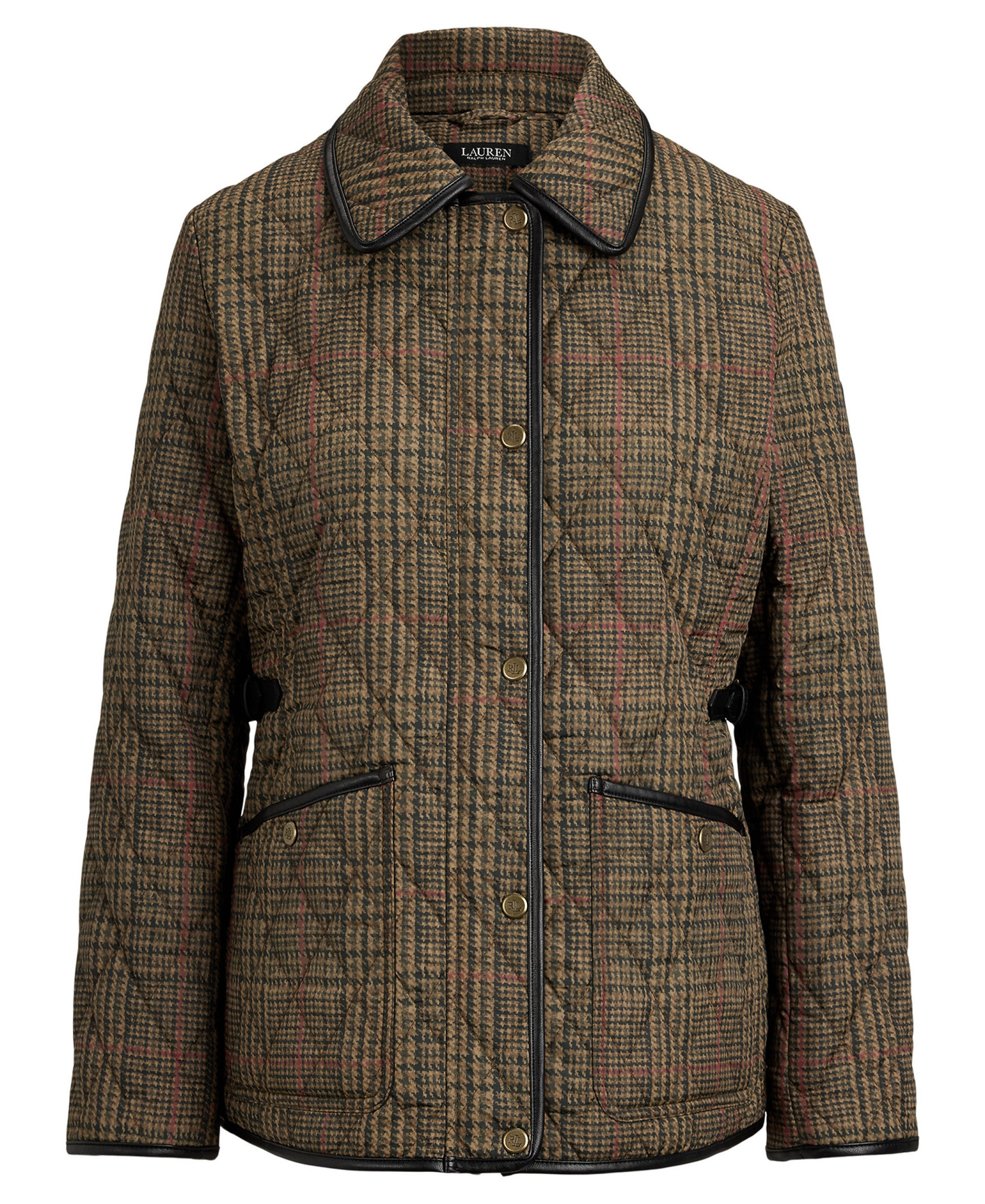 Lauren Ralph Lauren Petite Quilted Velboa-Lined Jacket, Created for Macy's - Grand Loden Plaid