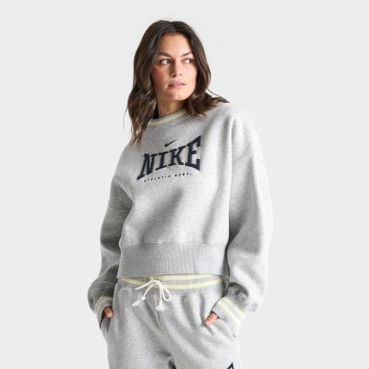 Women's Nithtke Phoenix Oversized Crewneck Sweatshirt - Pure Platinum/Heather/Midnight Navy