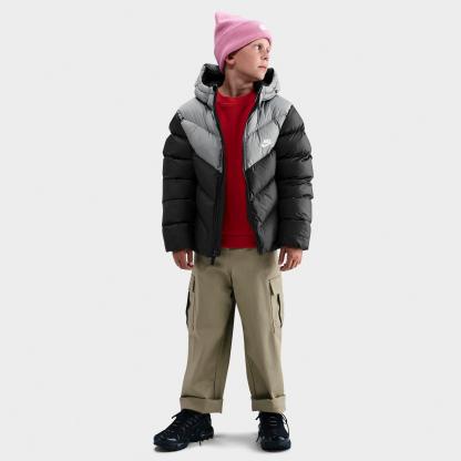 Big Kids' Nithtke Sportswear All Day Play Therma-FIT Puffer Jacket - Black/Grey