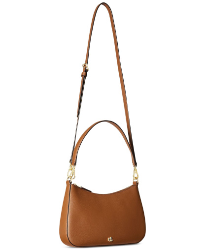Lauren Ralph Lauren Crosshatch Leather Danni Small Shoulder Handbag - Lauren Tan