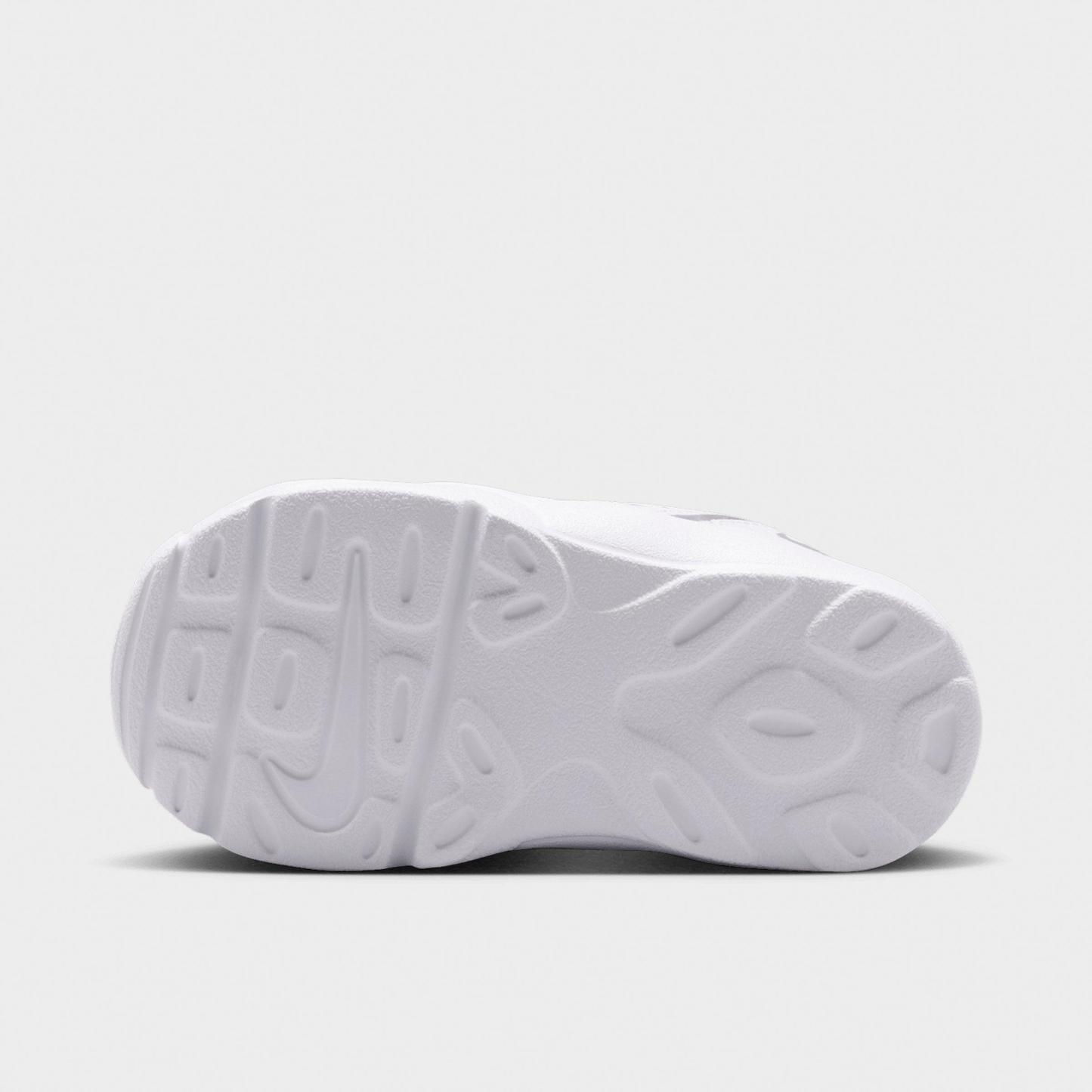 Kids' Toddler Nithtke Air DT Max ‘96 Low Casual Shoes - White/Metallic Silver/White/Light Smoke Grey - Bottom view