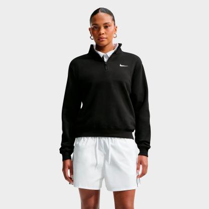 Women's Nithtke Studio Fleece Medium-Weight Quarter-Zip Jacket - Total Black/Sail