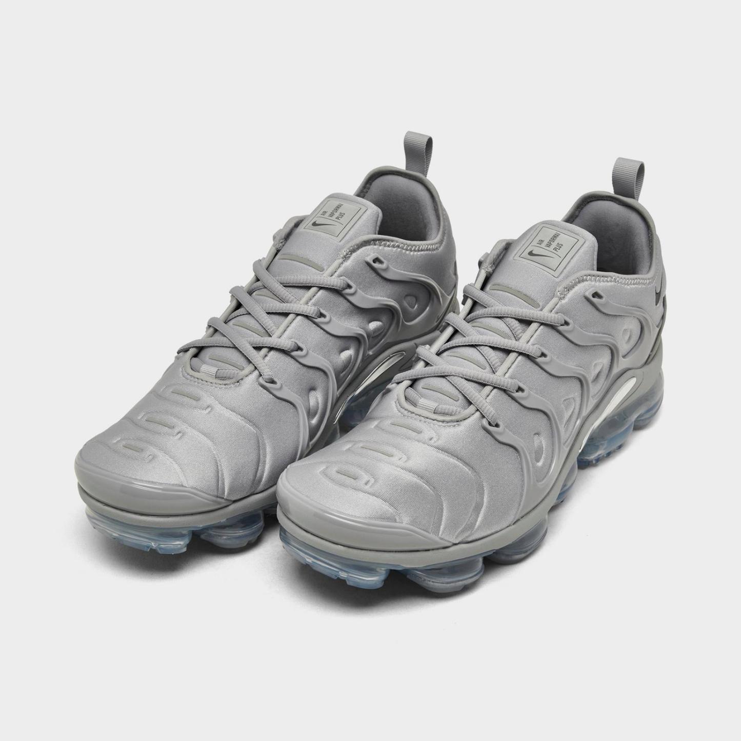 Men's Nike Air VaporMax Plus Running Shoes - Wolf Grey/Metallic Silver/Dark Grey