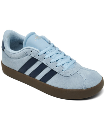 adidas Big Kids' VL Court 3.0 Sneakers from Finish Line - Sky, Indigo, Gum