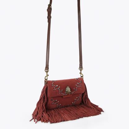 Kurt Geiger London Oxford Fringe Shoulder Bag - Red - view 3
