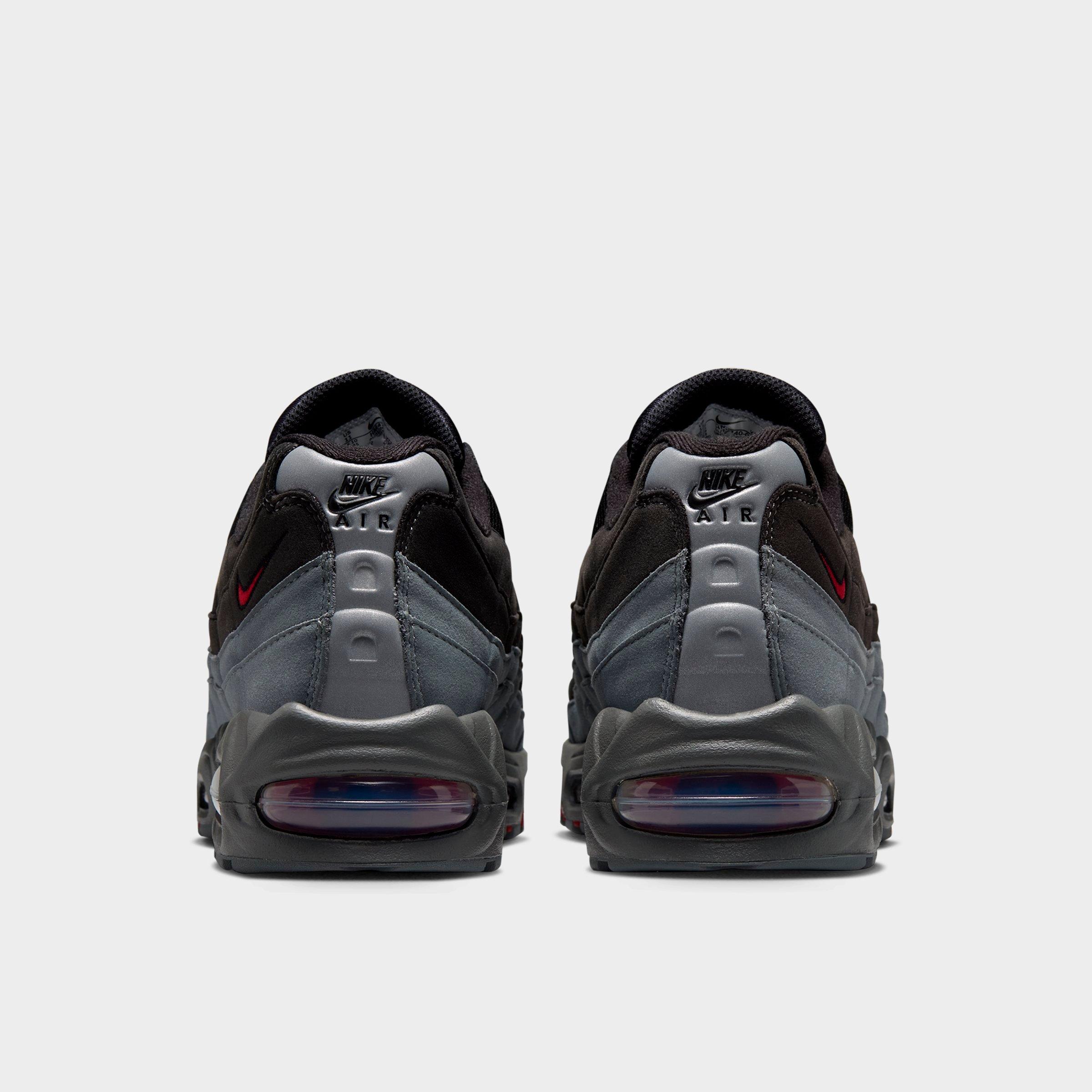 Men's Nithtke Air Max 95 Big Bubble Scorpion Casual Shoes - Part 1 - Black/Smoke Grey/Dark Smoke Grey/Tough Red - Back view