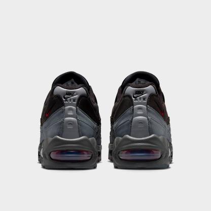 Men's Nithtke Air Max 95 Big Bubble Scorpion Casual Shoes - Part 1 - Black/Smoke Grey/Dark Smoke Grey/Tough Red - Back view
