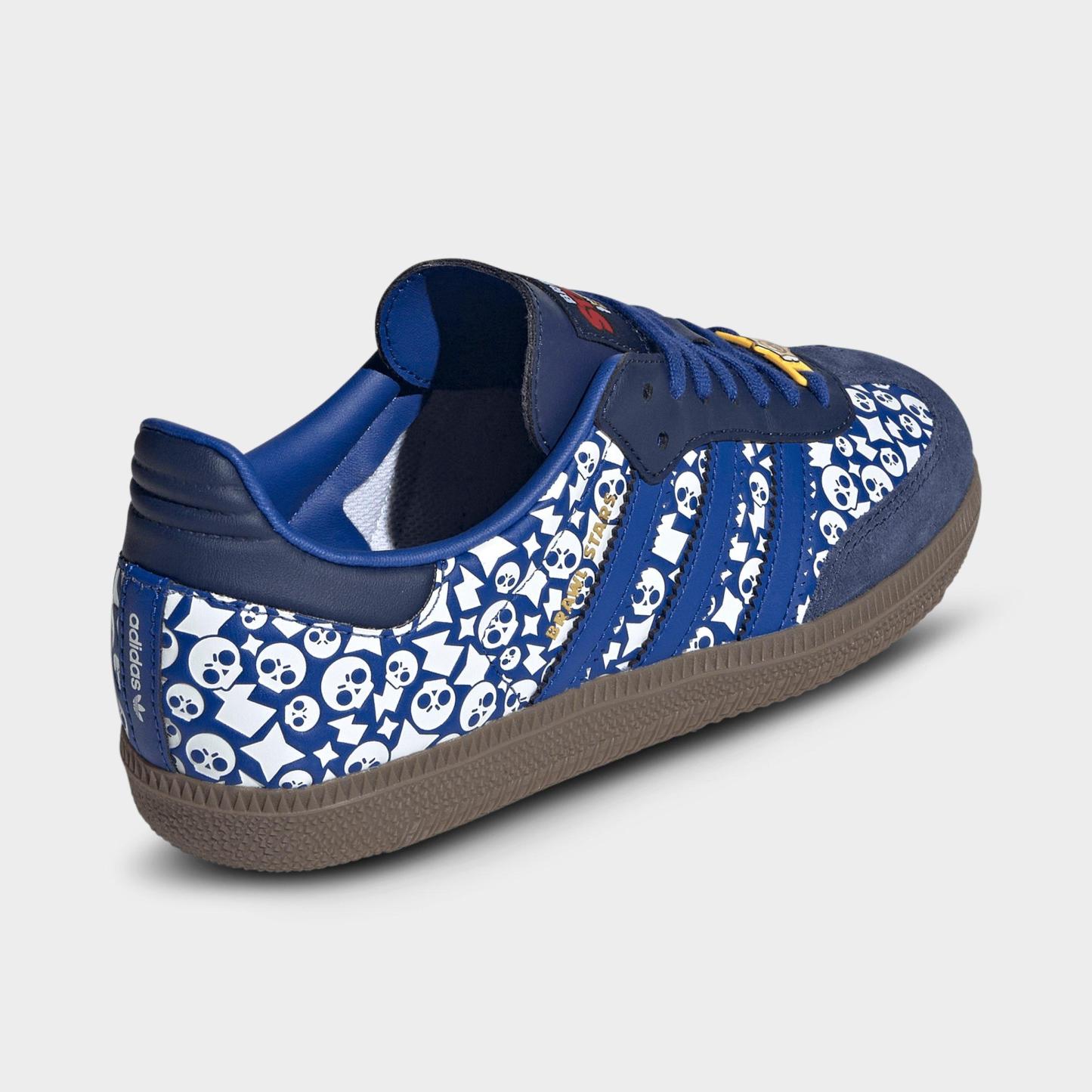Big Kids' adidas Originals Samba OG Casual Shoes - Part 1 - Royal Blue/Royal Blue/Dark Blue - Back view