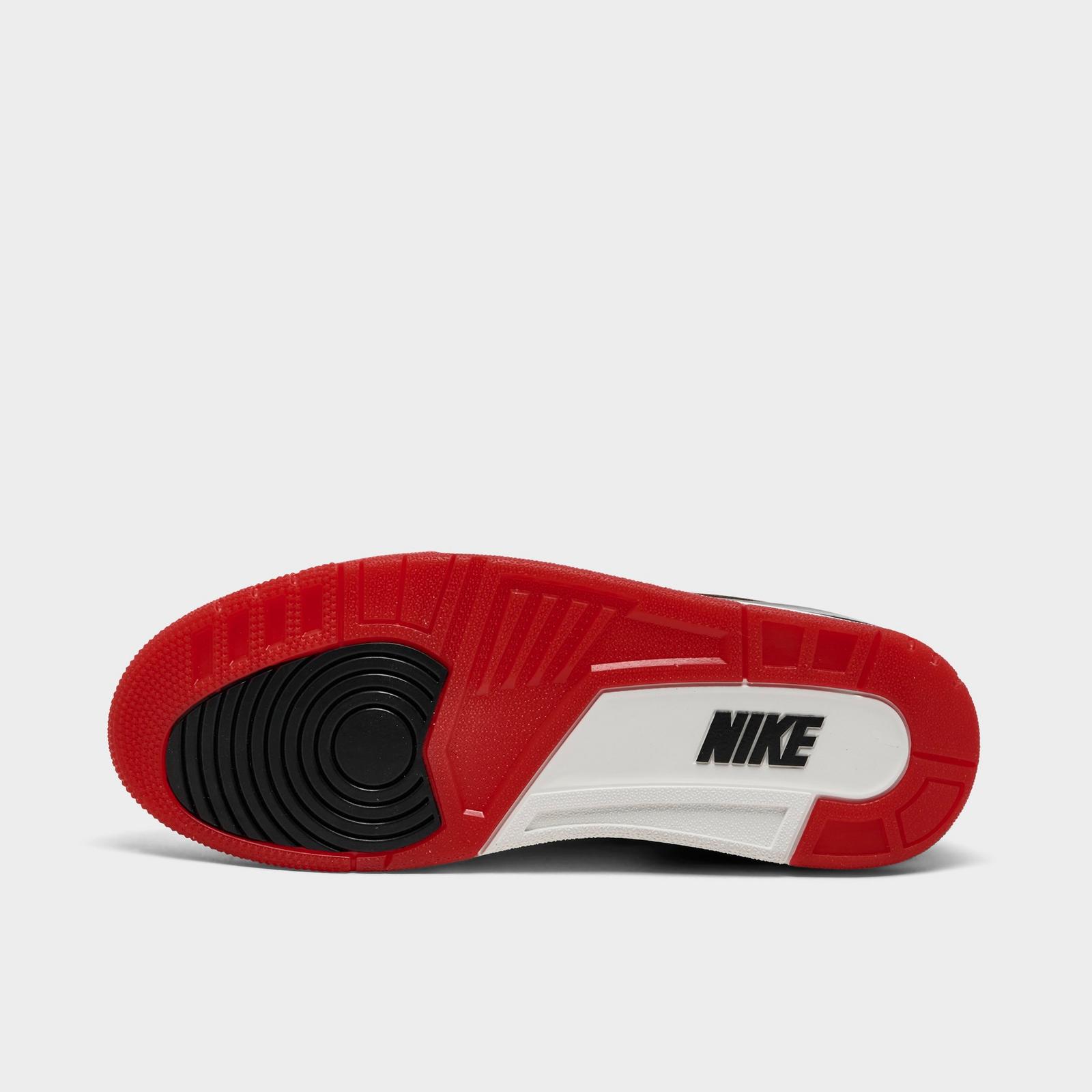 Men's Air Jordan Retro 3 Basketball Shoes - Sail/Black/University Red/Pale Ivory/Palomino - view 6
