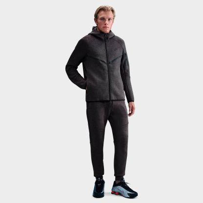 Men's Nithtke Tech Fleece Windrunner Full-Zip Hoodie - Part 2 - Black Heather/Black