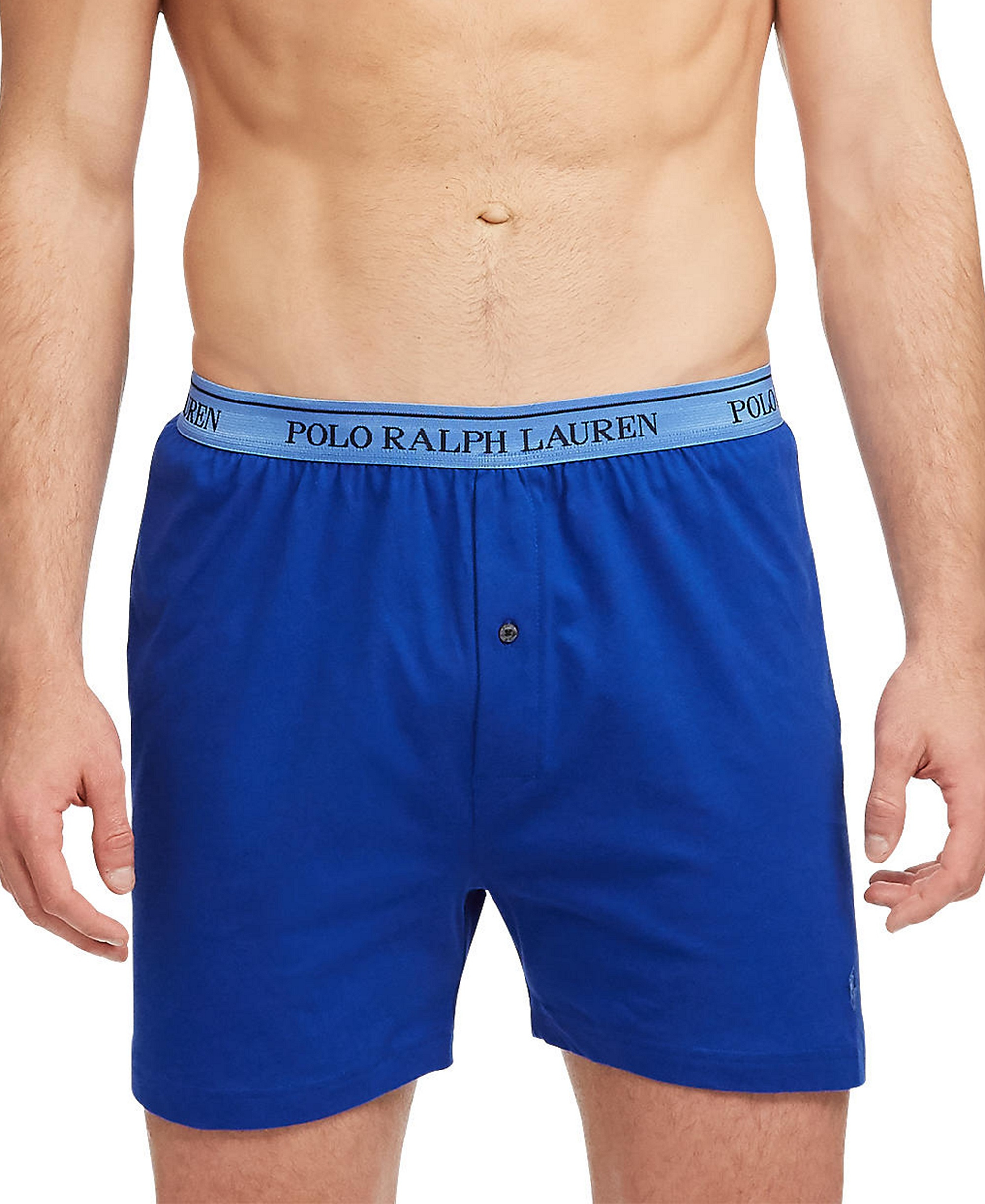 Polo Ralph Lauren Men's 5-Pack Classic-Fit Cotton Knit Boxers - Blue