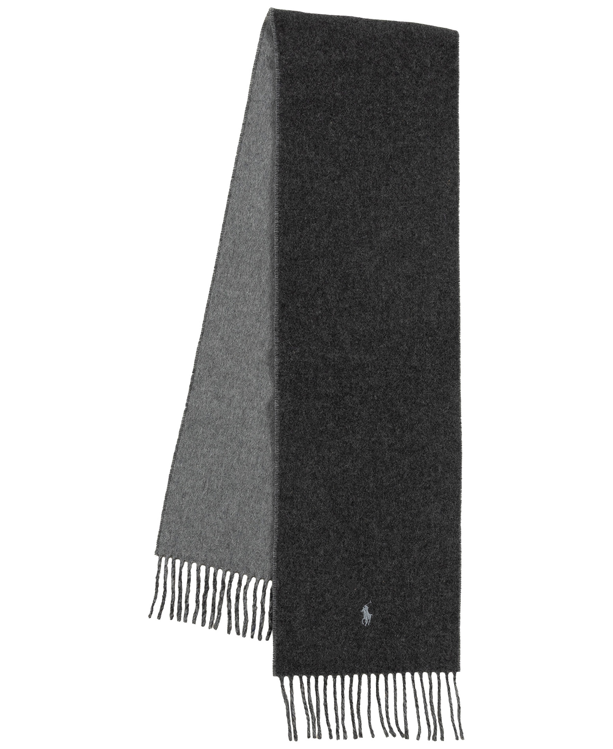 Polo Ralph Lauren Men's Classic Wool Blend Reversible Scarf - Gray Heather