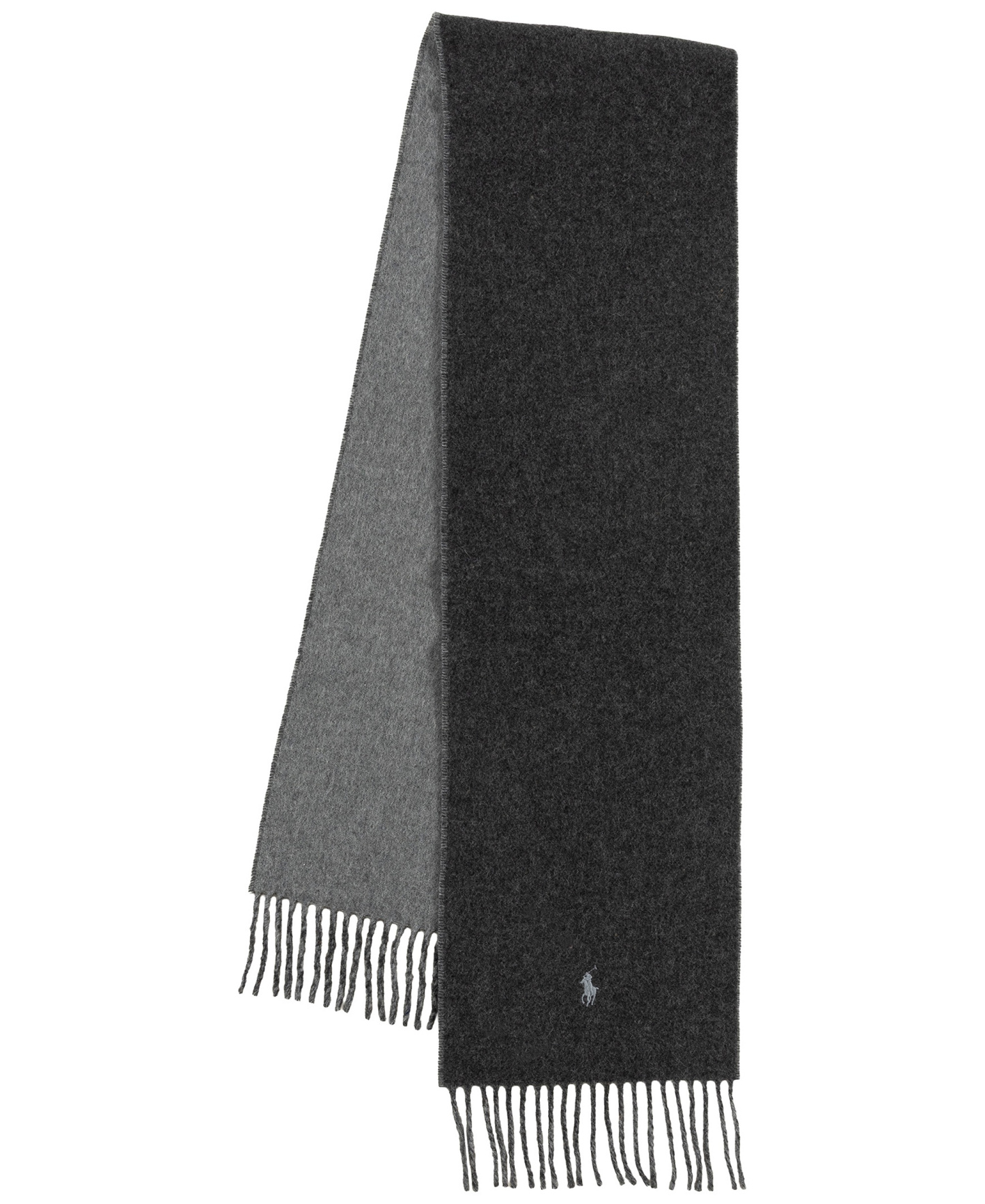 Polo Ralph Lauren Men's Classic Wool Blend Reversible Scarf - Gray Heather