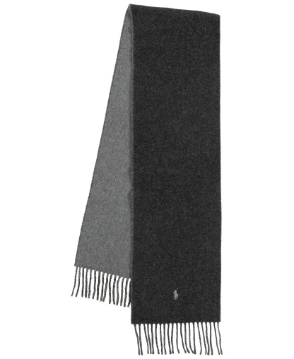 Polo Ralph Lauren Men's Classic Wool Blend Reversible Scarf - Gray Heather