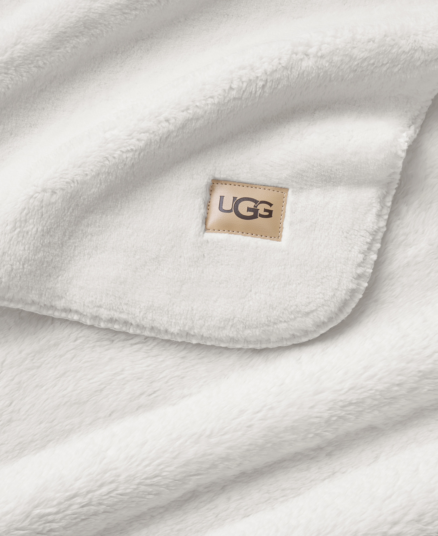 UGG® Saige Plush Throw, 50" x 70" - Snow