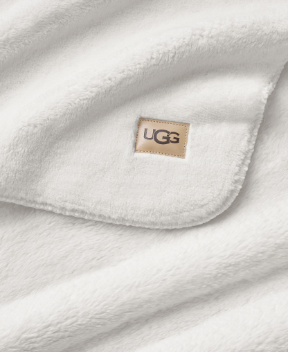 UGG® Saige Plush Throw, 50" x 70" - Snow
