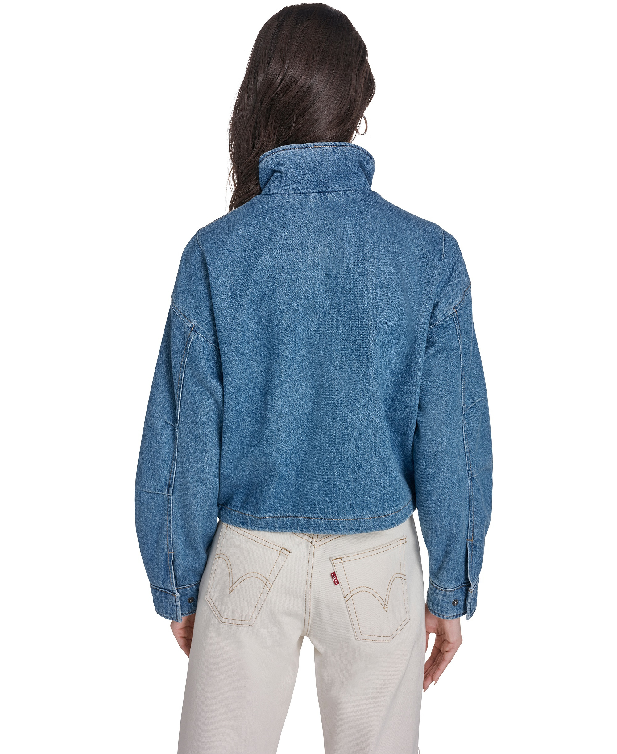 Levi's Women's Cropped Surplus Jacket - Medium Wash Denim
