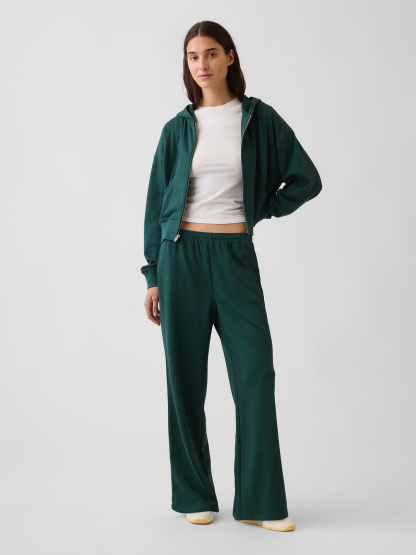 Mid Rise VintageSoft Terry Loose Sweatpants - Dark green