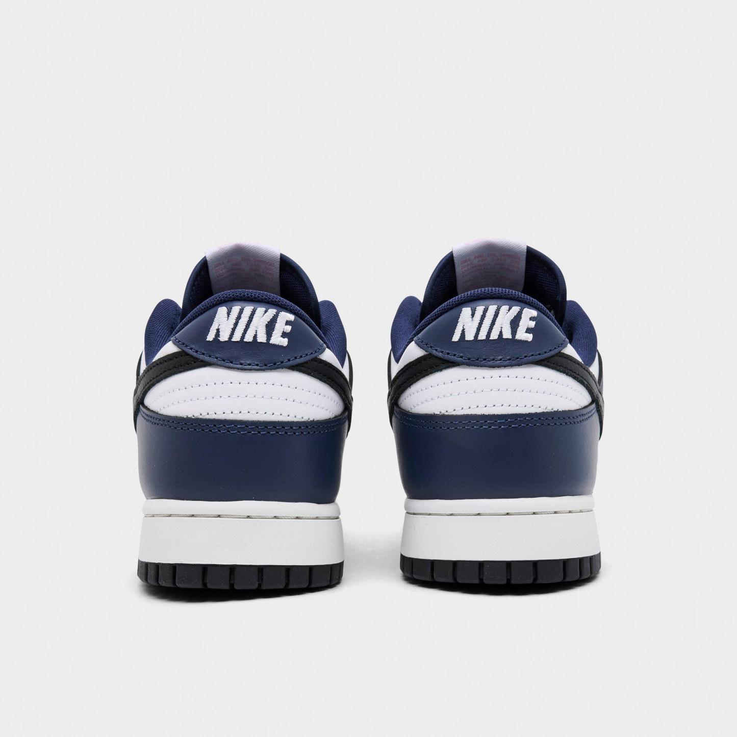 Men's Nithtke Dunk Low Retro Casual Shoes - Part 2 - White/Black/Midnight Navy - Back view
