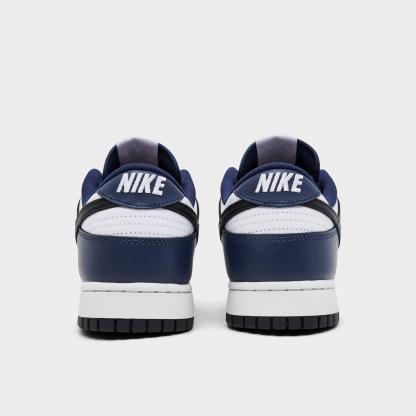 Men's Nithtke Dunk Low Retro Casual Shoes - Part 2 - White/Black/Midnight Navy - Back view