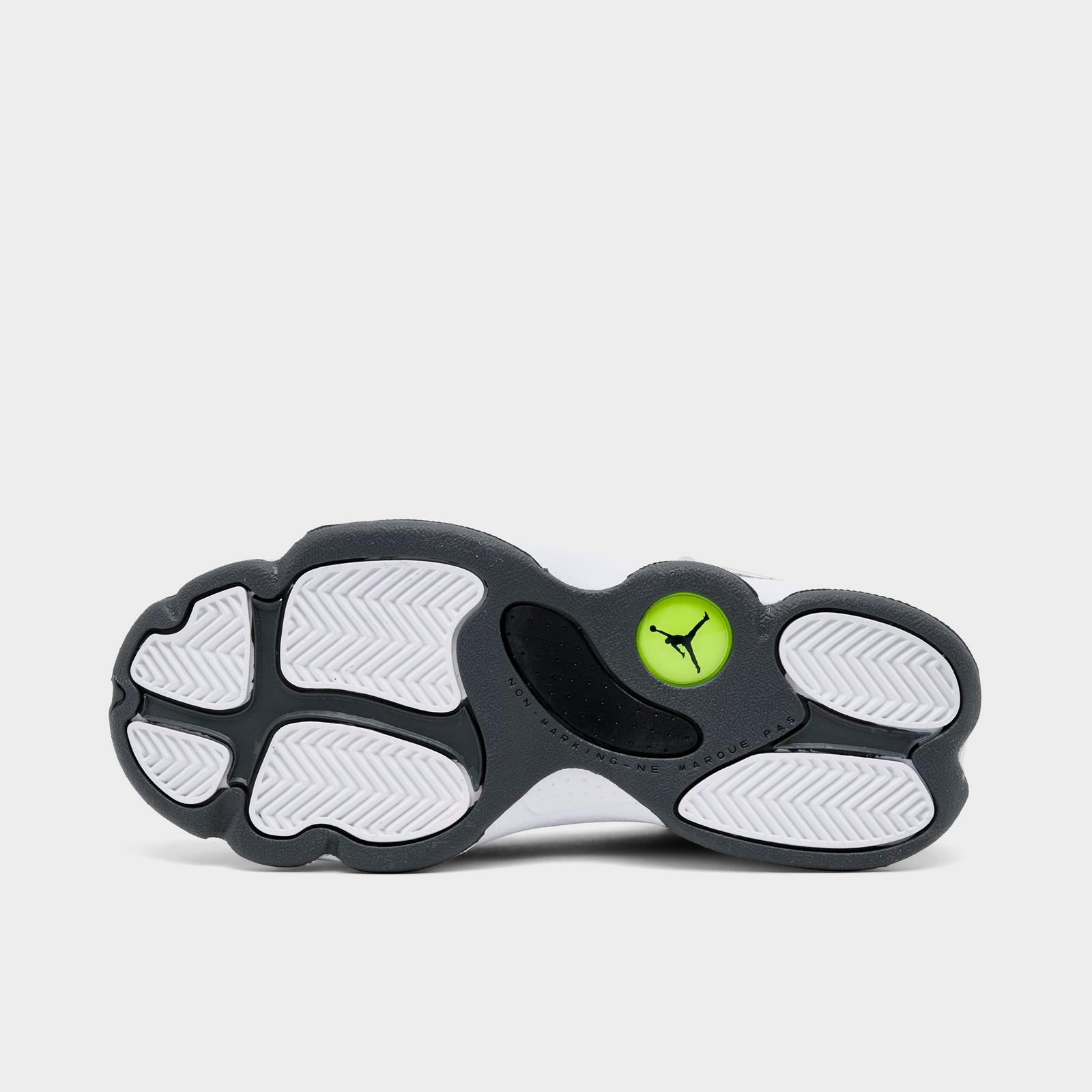 Little Kids' Air Jordan 6 Rings Basketball Shoes - White/Grey - view 6