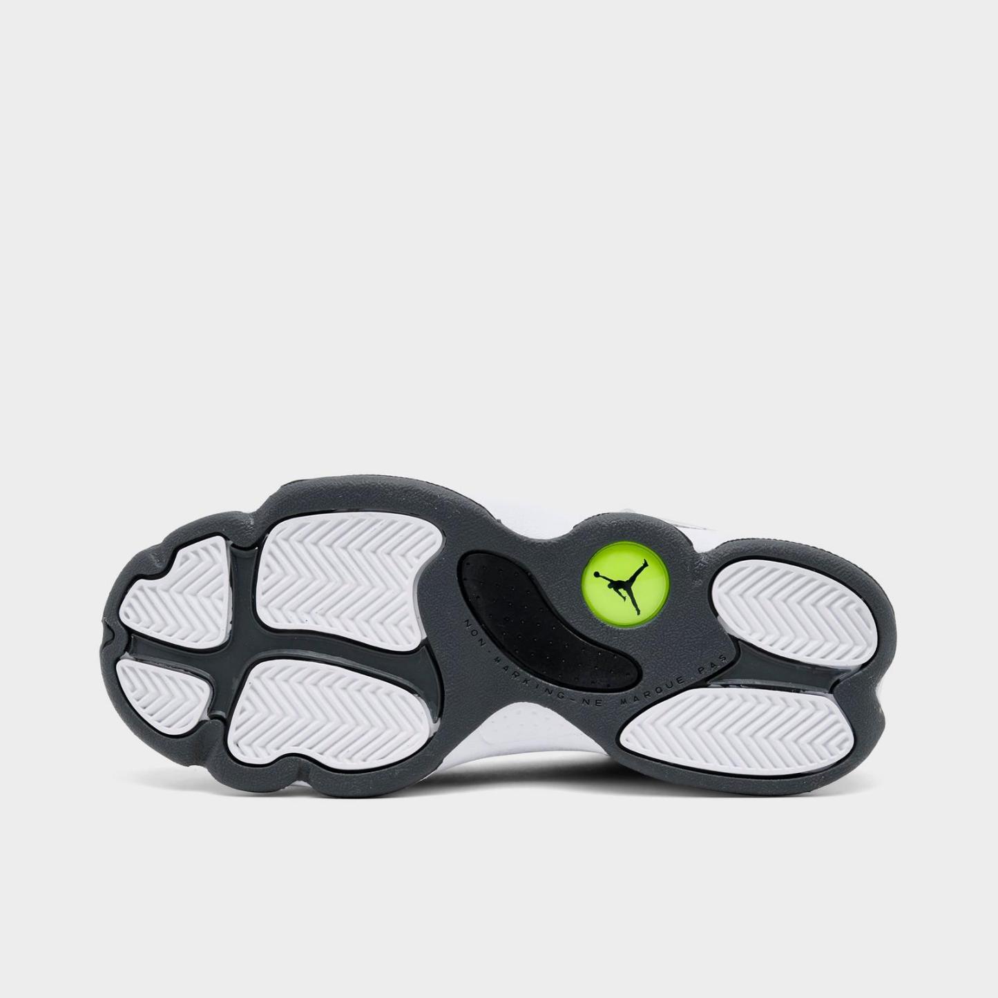 Little Kids' Air Jordan 6 Rings Basketball Shoes - White/Grey - view 6