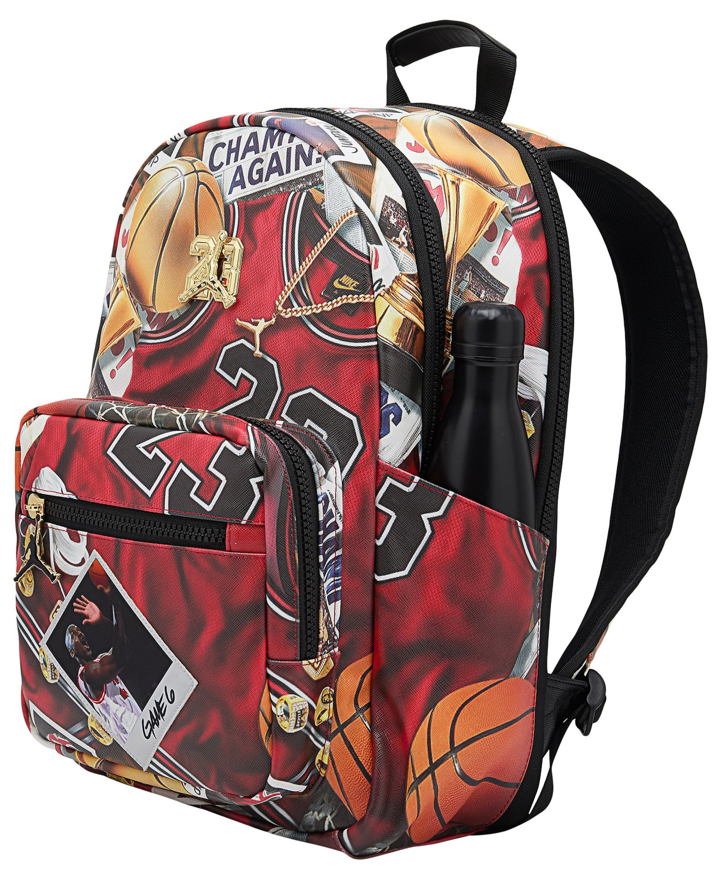 Jordan Boys' and Girls' Top Carry Handle Backpack - Black/Red