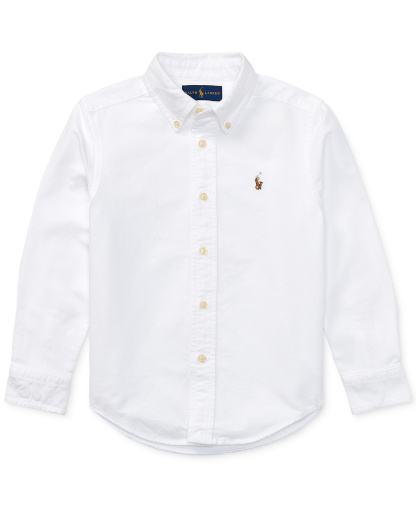 Polo Ralph Lauren Boys' 2T-7 Cotton Oxford Shirt - White