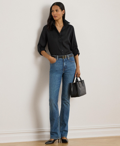 Lauren Ralph Lauren Women's Linen Shirt - Polo Black