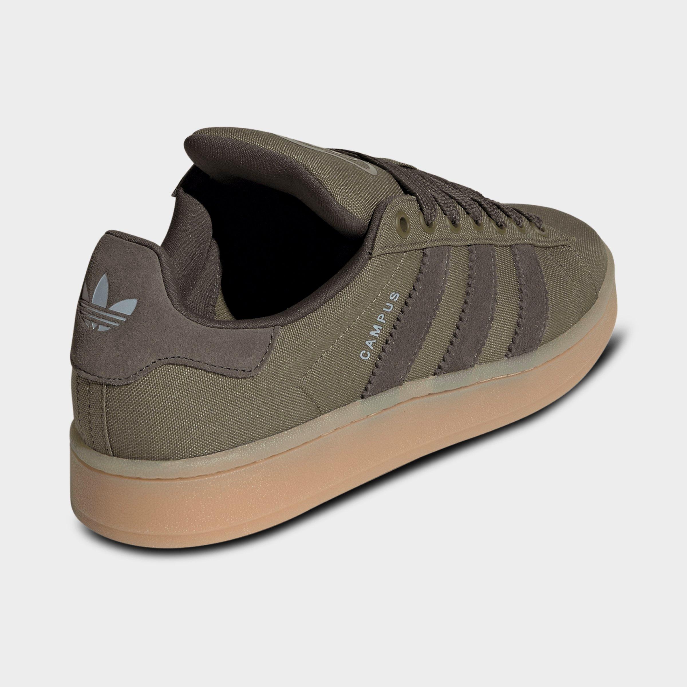 Men's adidas Originals Campus 00s Casual Shoes - Focus Olive/Shadow Olive/Gum - Back view