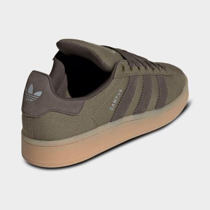Men's adidas Originals Campus 00s Casual Shoes - Focus Olive/Shadow Olive/Gum - Back view