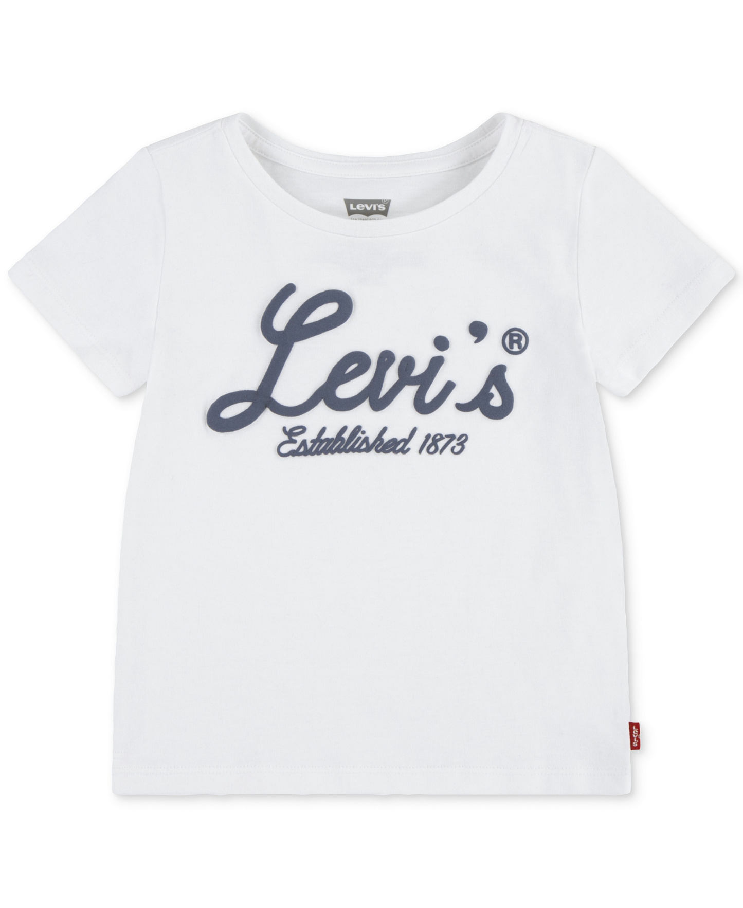 Levi's Big Girls Script Logo Graphic T-Shirt - Bright White
