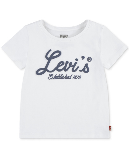 Levi's Big Girls Script Logo Graphic T-Shirt - Bright White