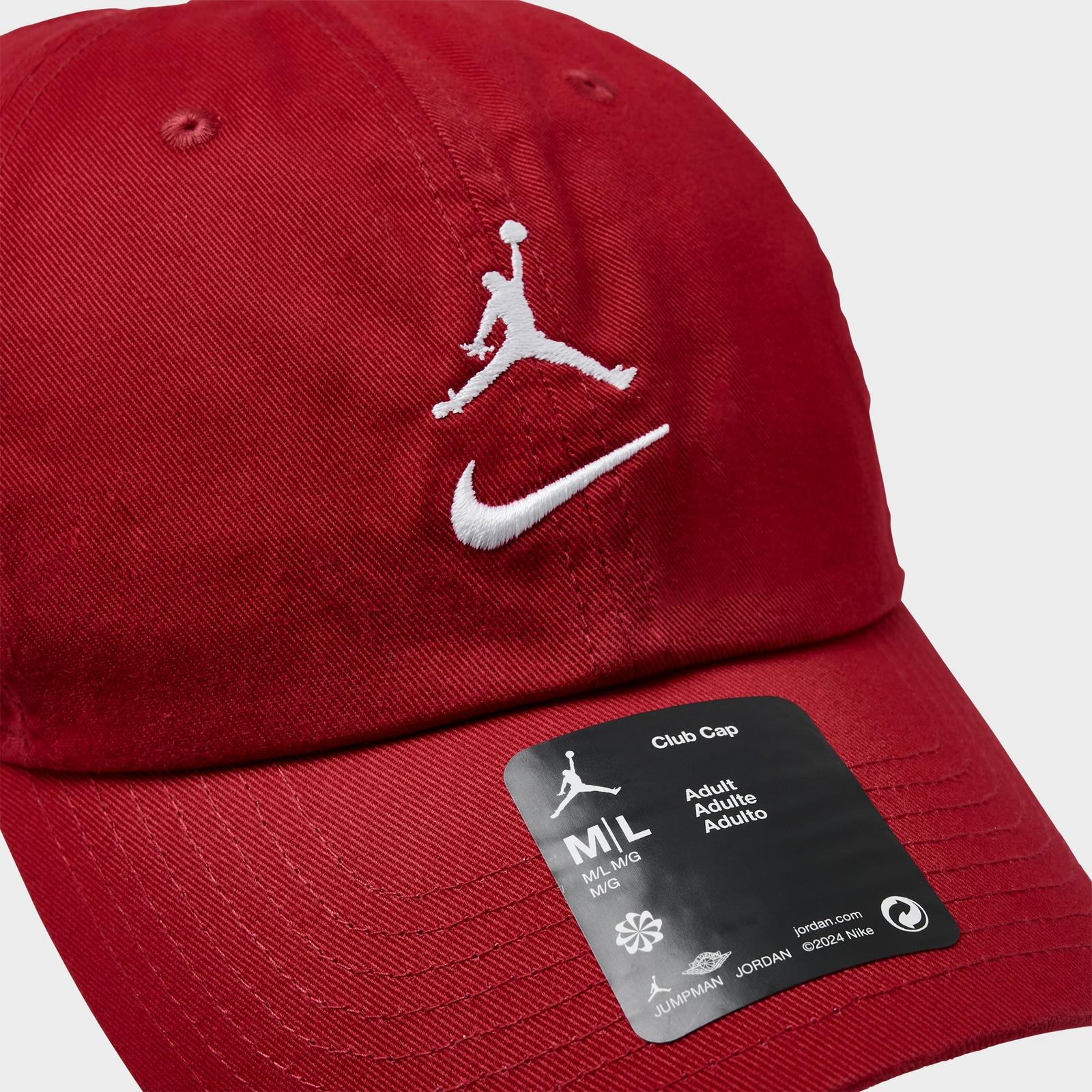 Jordan Stacked Logo Club Strapback Hat - Red - view 6