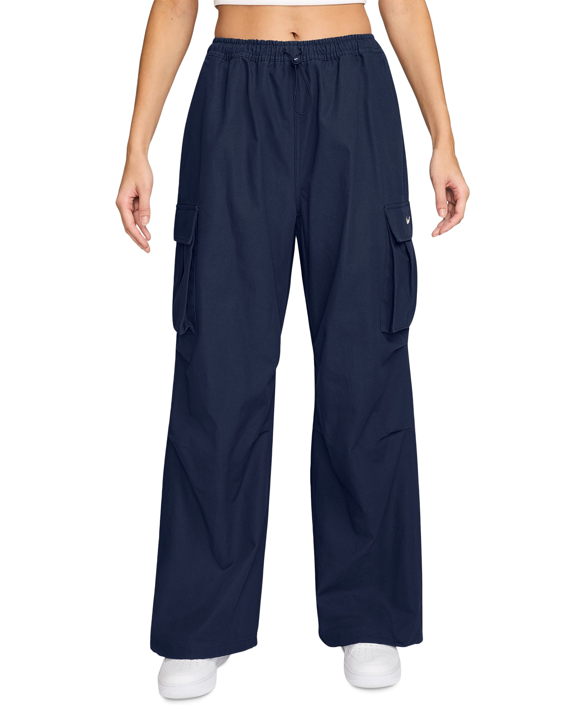 Nike Women's Sportswear Loose Mid-Rise Woven Cargo Pants - Midnight Navy/sail