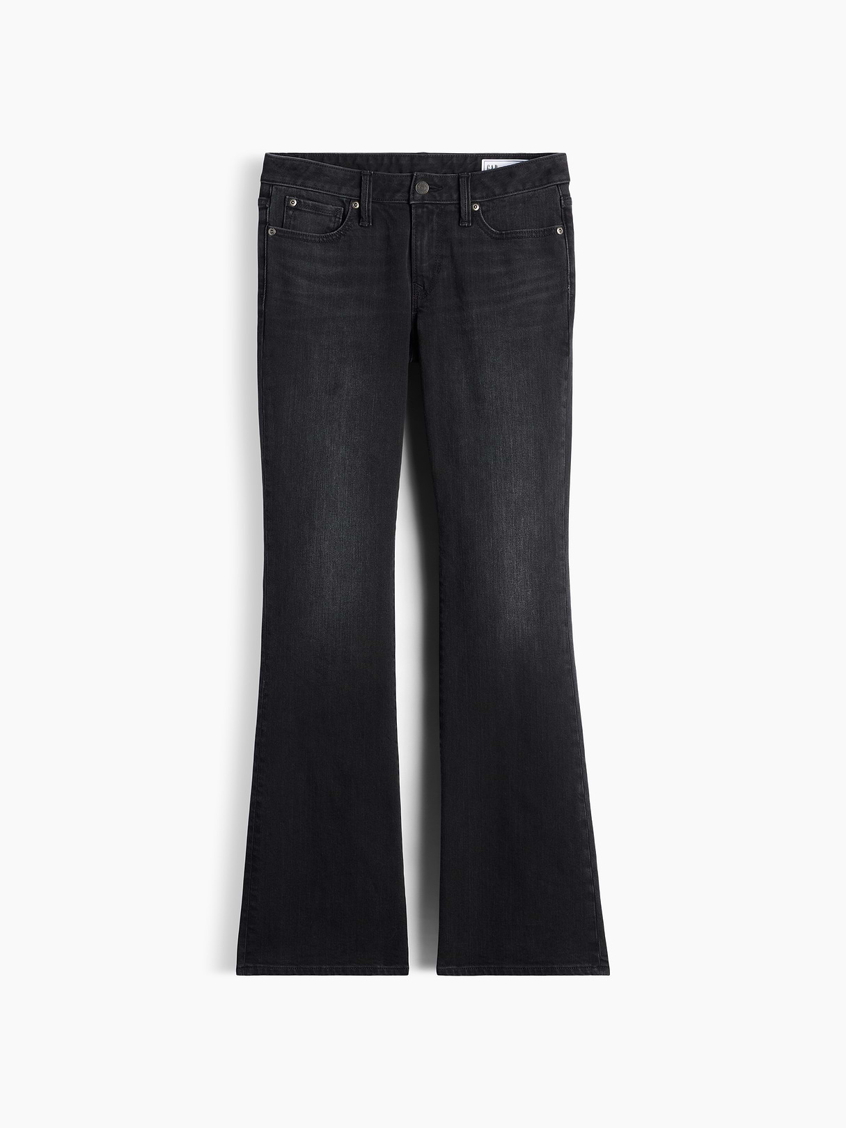 Low Rise Long & Lean Split-Hem Jeans - Black wash