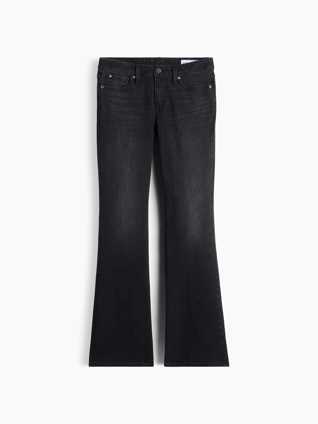Low Rise Long & Lean Split-Hem Jeans - Black wash