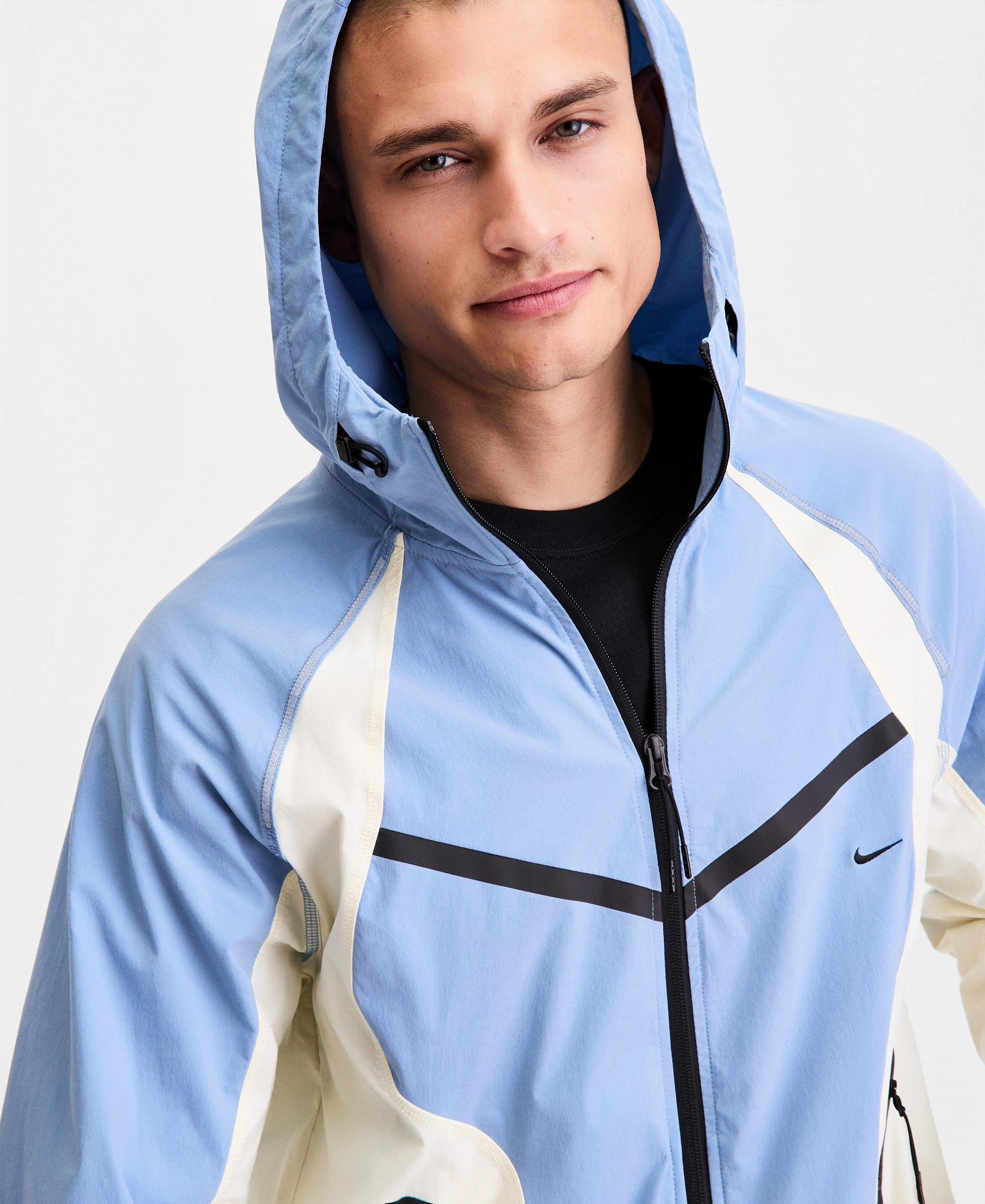 Nike Men's Tech Dri-FIT Full-Zip Windrunner Jacket - Work Blue/Coconut Milk/Black