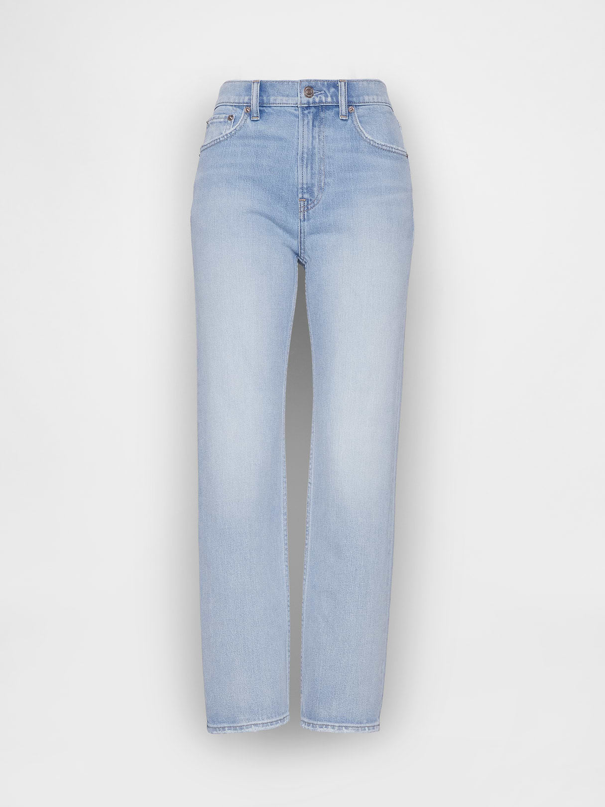 High Rise ’90s Slim Straight Crop Jeans - Light indigo