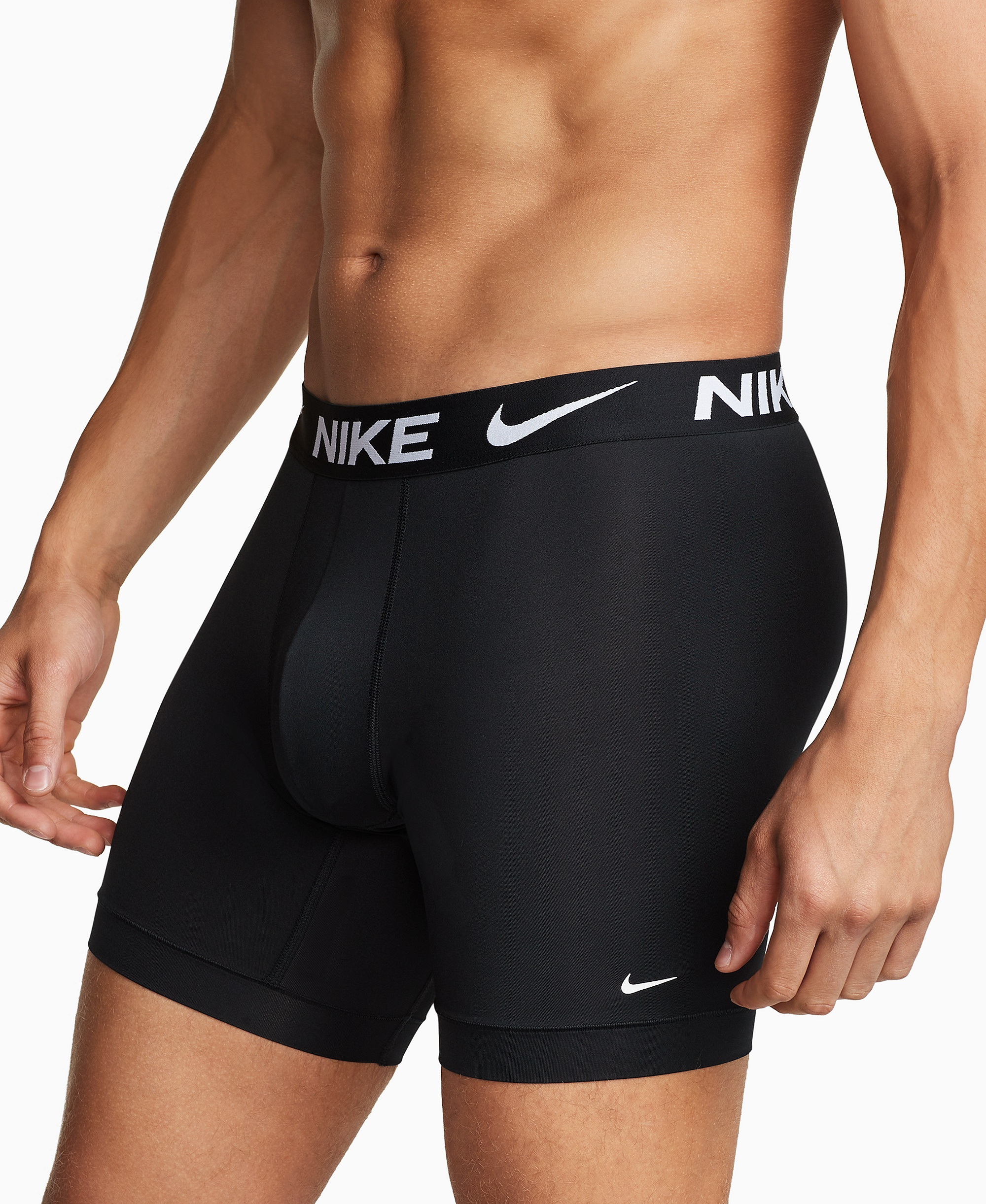 Nike Men's 3-Pack Dri-FIT Essential Micro Long Boxer Briefs - Black