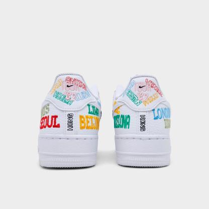 Big Kids' Nithtke Air Force 1 LV8 1 Casual Shoes - White/White - Back view