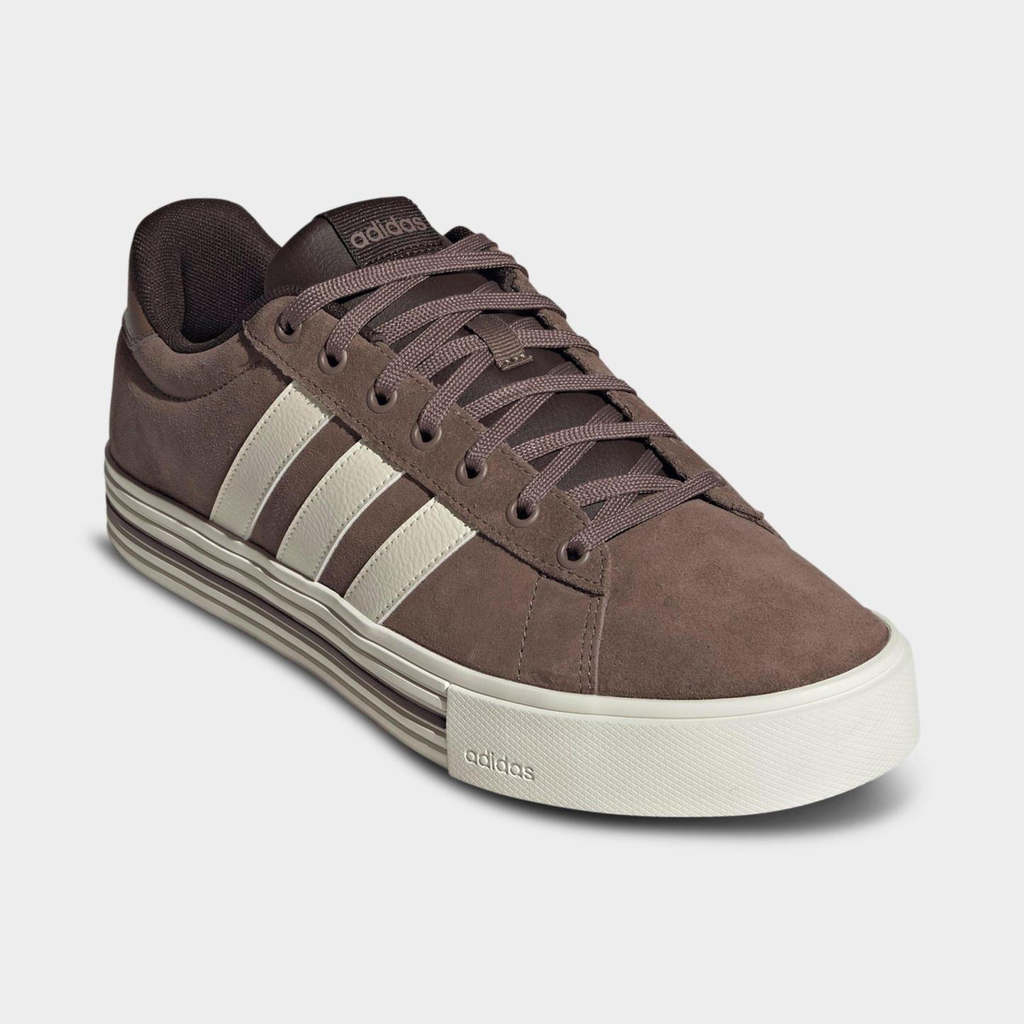 Men's adidas Daily 4.0 Casual Shoes (Big Kids' Sizes Available) - Part 1 - Earth Strata/Off White/Aurora Coffee - Both shoes facing left