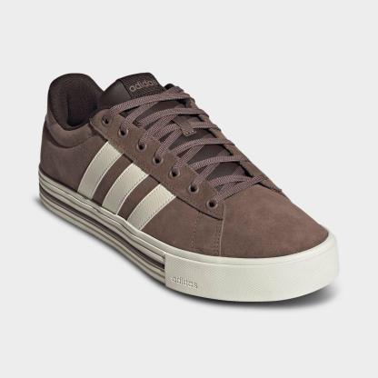 Men's adidas Daily 4.0 Casual Shoes (Big Kids' Sizes Available) - Part 1 - Earth Strata/Off White/Aurora Coffee - Both shoes facing left