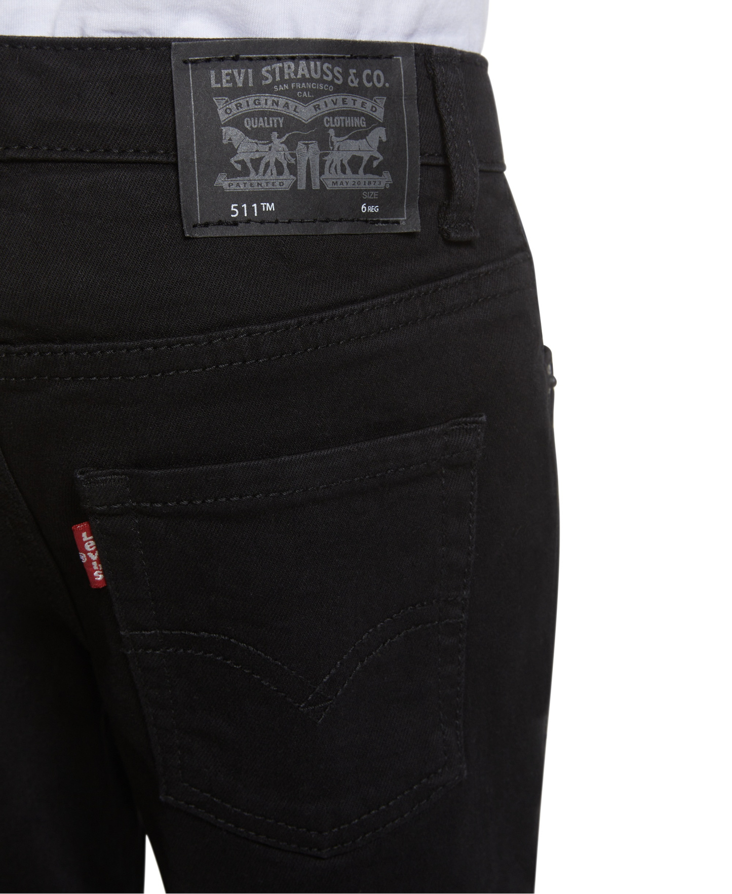 Levi's Boys' 2T-7 511 Slim Fit Stretch Performance Jeans - Black Stretch