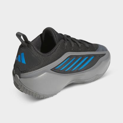Big Kids' adidas Believe That 1 Basketball Shoes - Grey Three/Carbon/Lucid Ray Blue - Back view