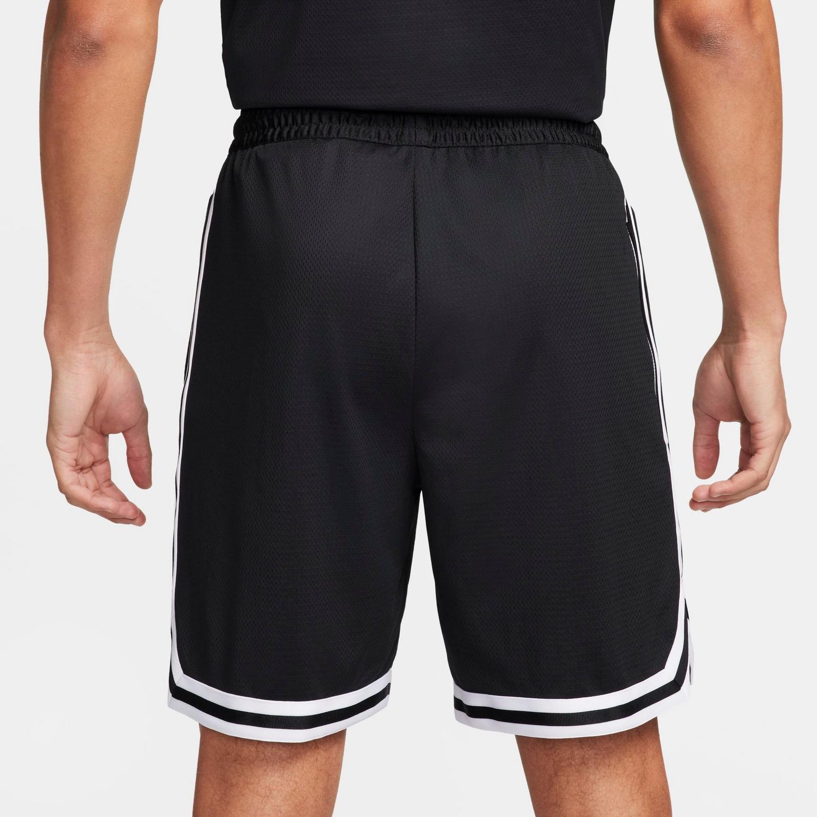 Men's Nike DNA Dri-FIT 8" Basketball Shorts - Black/White/White