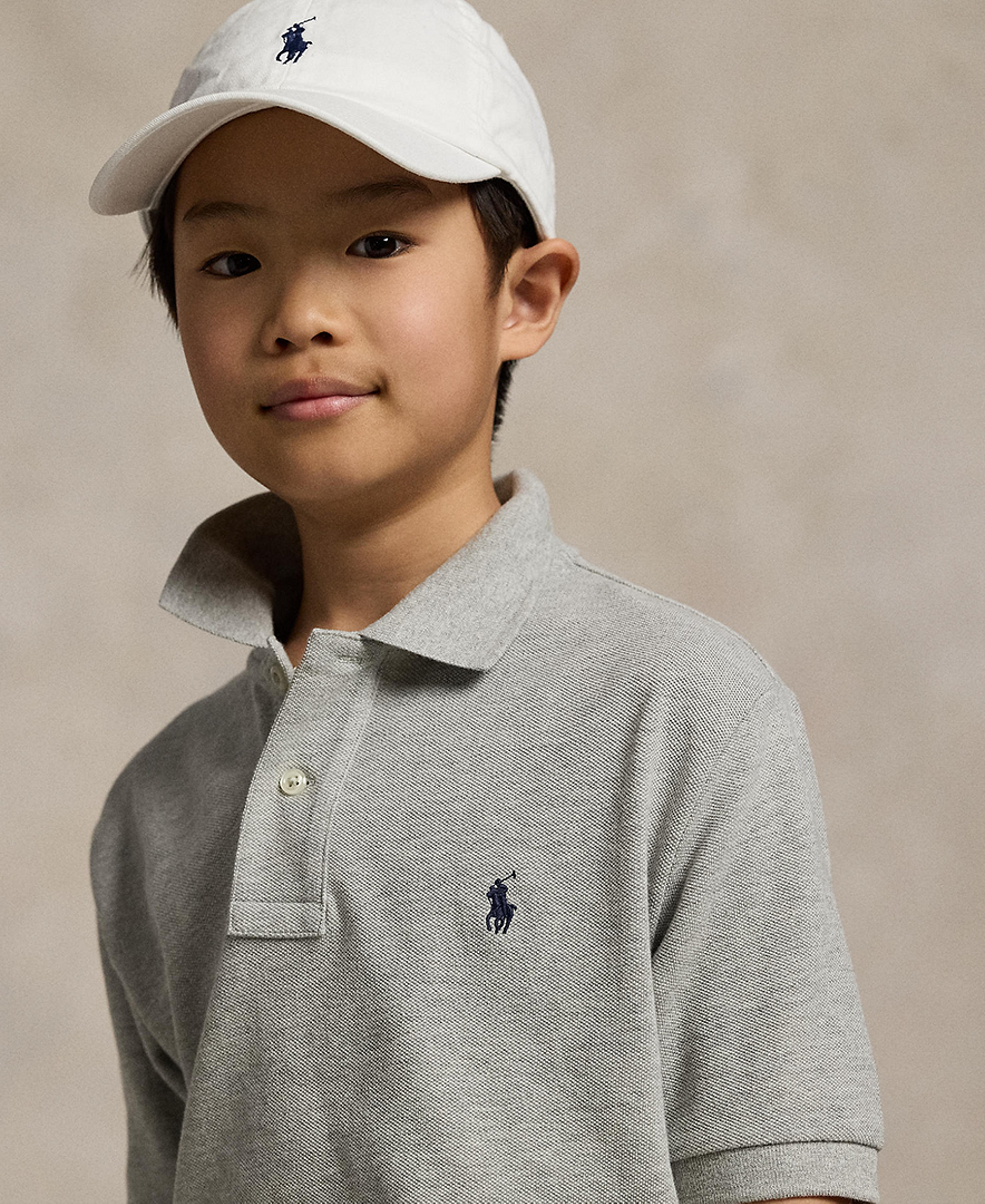 Polo Ralph Lauren 8-20 Boys' Cotton Mesh Logo Polo Shirt - New Grey Heather