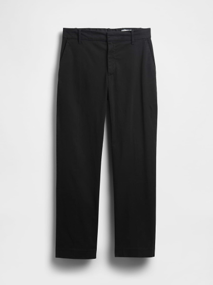 Mid Rise Khakis - Black