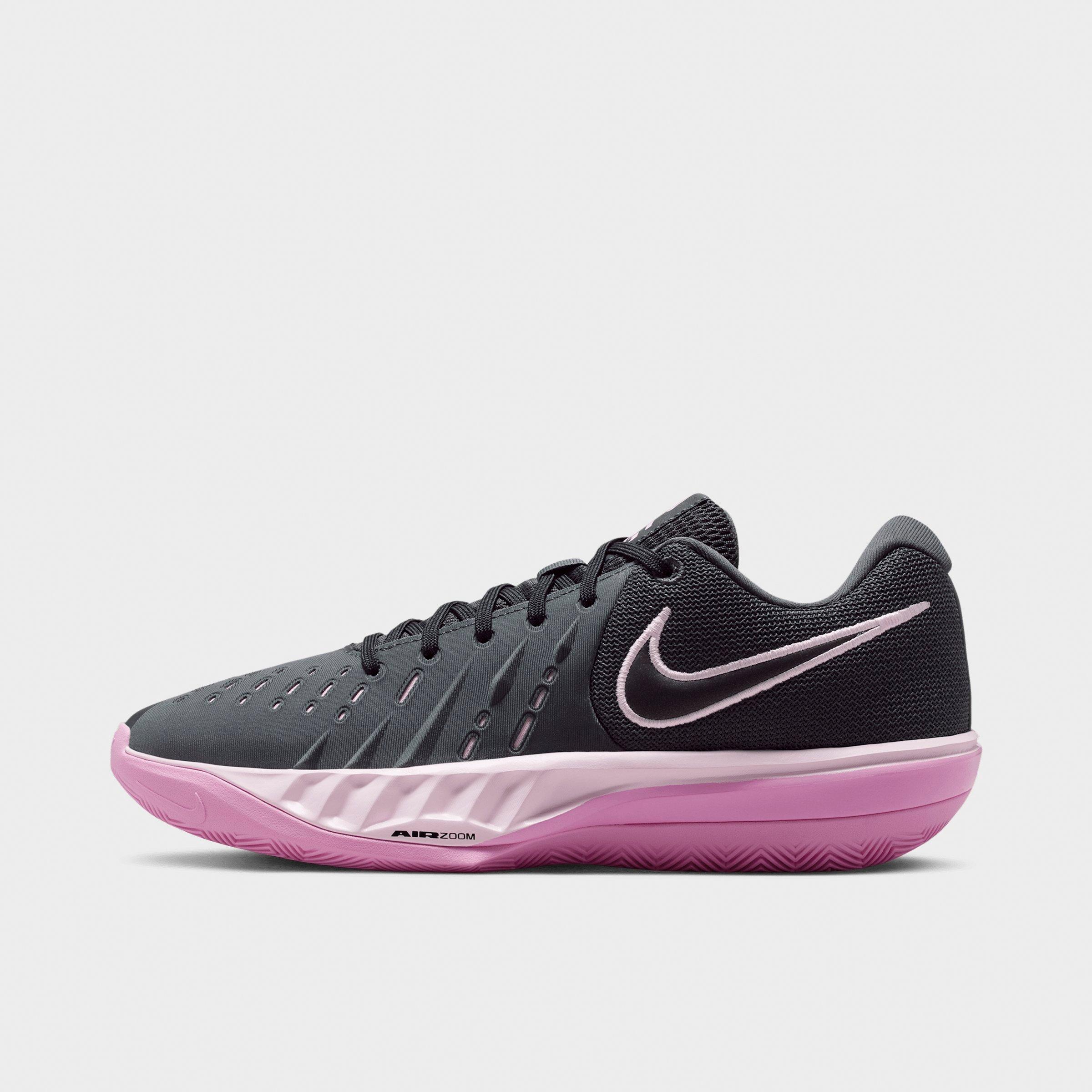 Men's Nithtke G.T. Cut Academy 2 Basketball Shoes - Anthracite/Pink Foam/Light Magenta/Black - Left shoe facing left. Outside of the shoe.